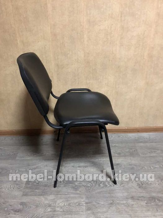 Стул офисный "ИСО" "Черный" кожзам бу
