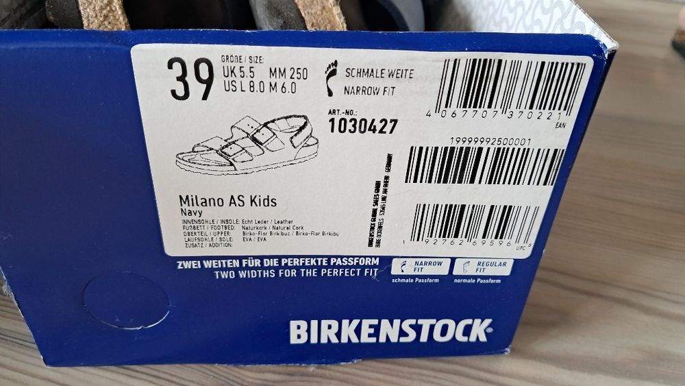 Birkenstock rozmiar 39