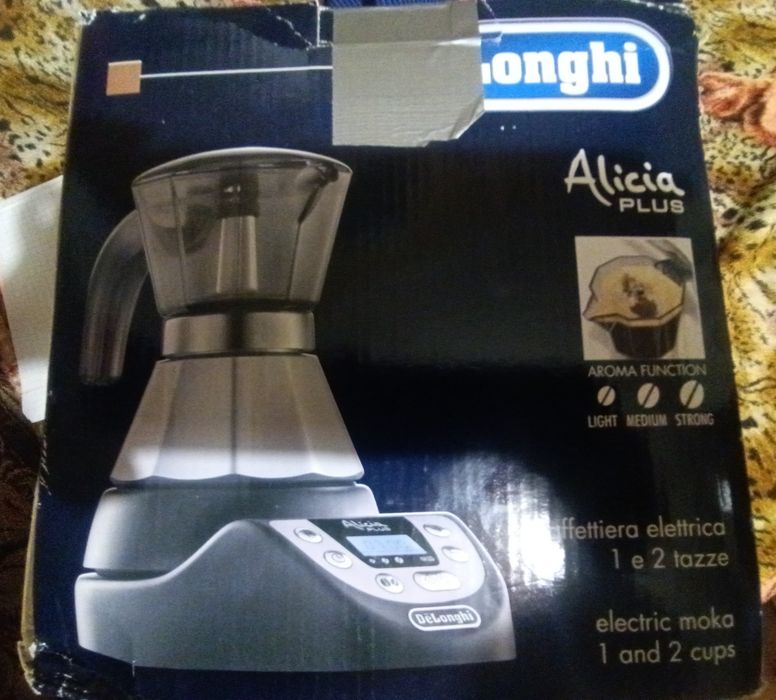 Гейзерна електрокавоварка De'Longhi Alicia Plus (1-2 чашки)