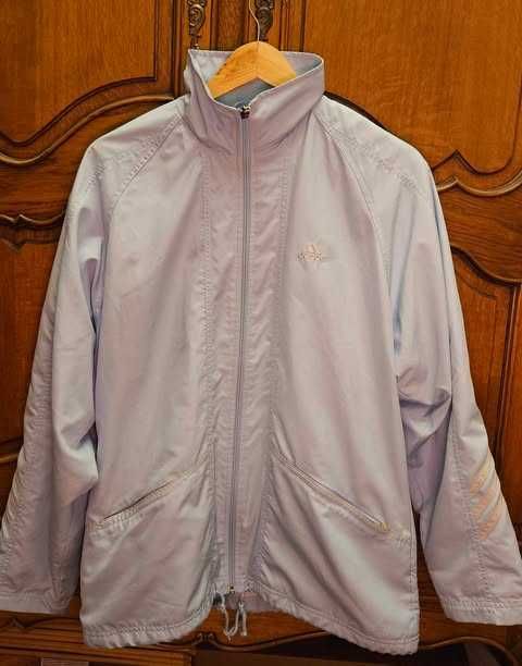 Błękitny niebieski dres kurtka bluza sportowa oversize