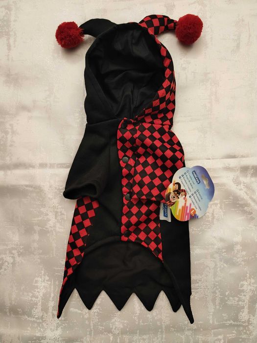 Roupa para Cão Estilo Joker – Preta e Vermelha - L - novo