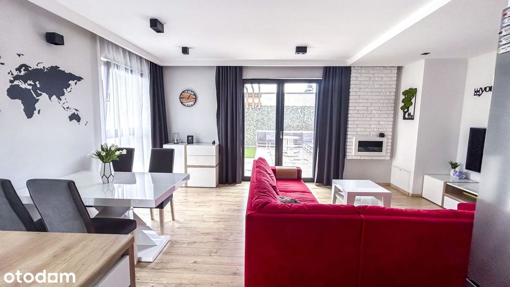 Dwupoziomowe 70 m² z tarasem 33 m² i garażem