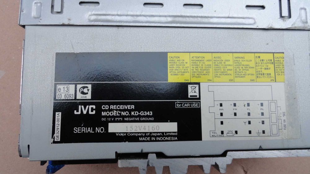 Radio Samochodowe JVC CD Aux demontaż mp3