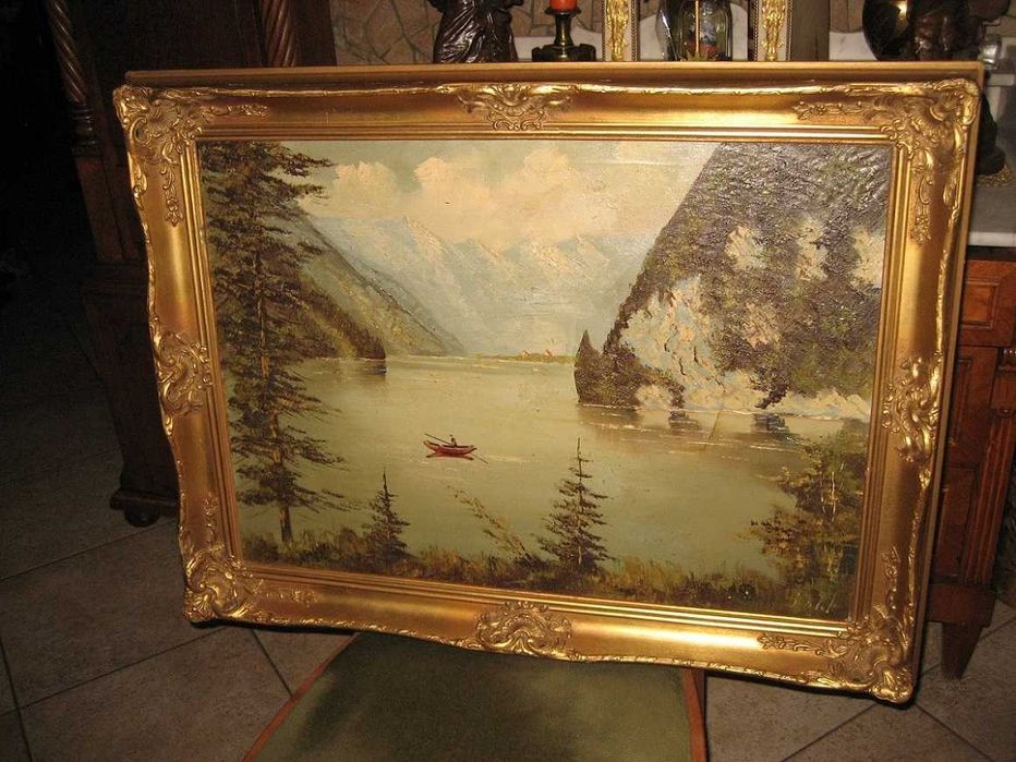 obraz olejny na płótnie  w ramie