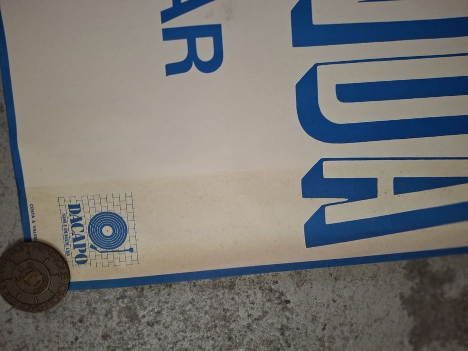 Grande cartaz concerto cascais propaganda heróis do mar 1985