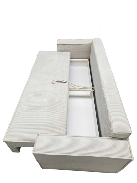 Sofa kanapa KENZO poso sztruks z funkcją spania i pojemnikiem