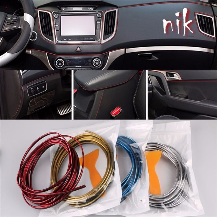 Оздоблення салону авто. Декоративна стрічка 5м. Молдинг