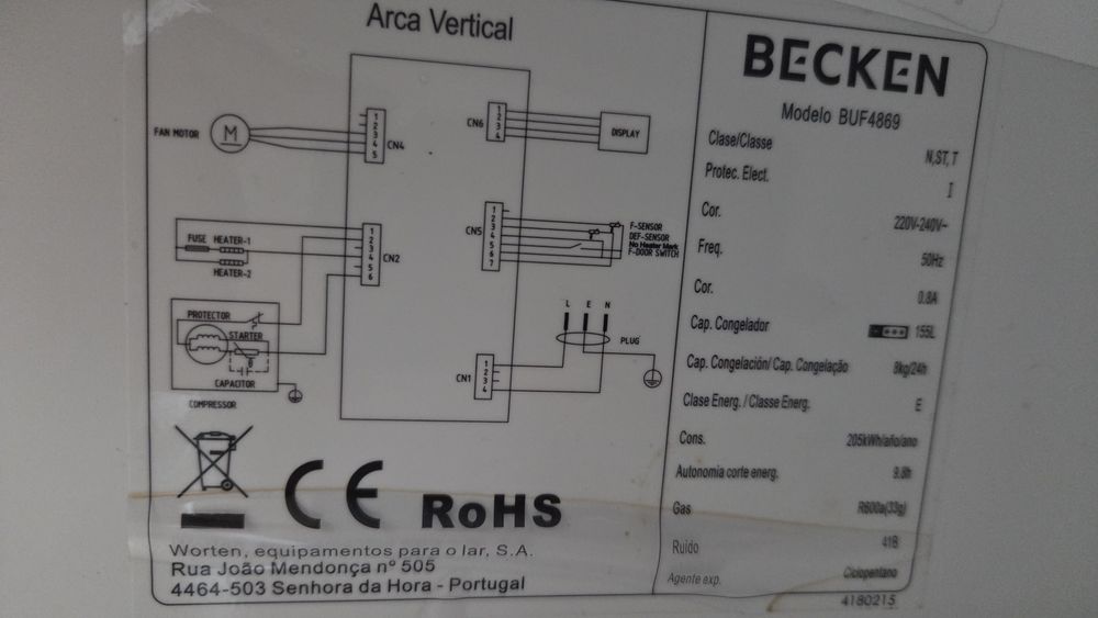 Arca Congelador  Vertical - Becken