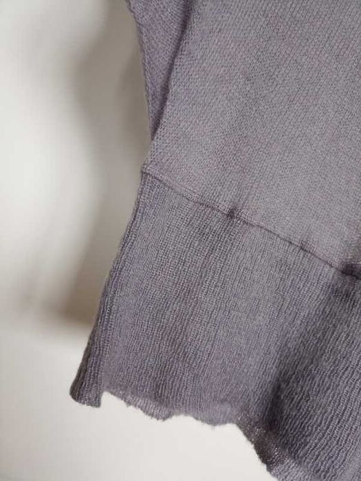 Cienki sweterek z moherem AGGI szary gołębi