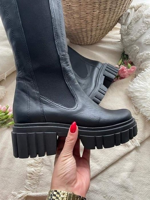 Eleganckie workery sztyblety naturalna skóra licowa kolory