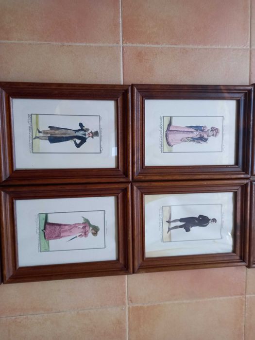 Quadros madeira casais antigos