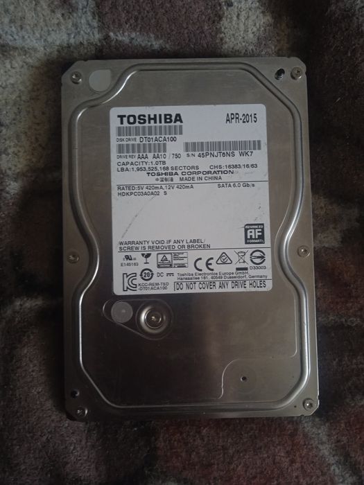 Жорсткий диск HDD 1TB Toshiba (7200rpm, SATA III)
