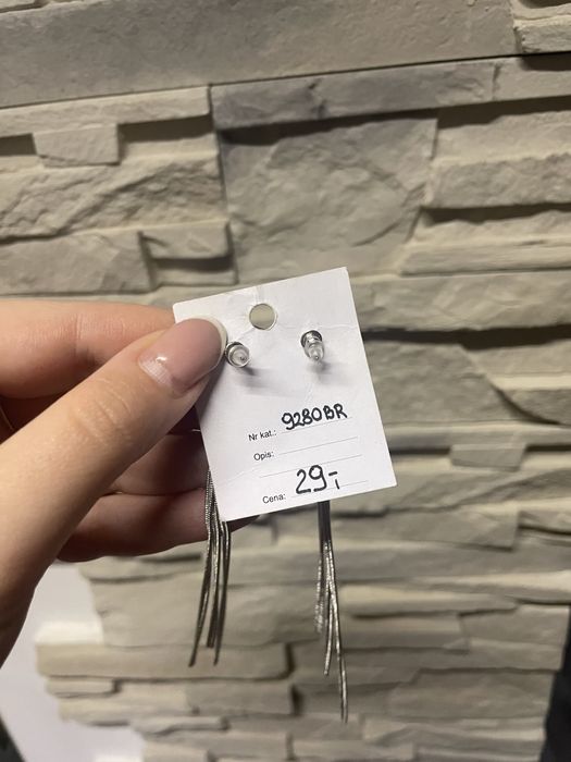 kolczyki nowe srebrne