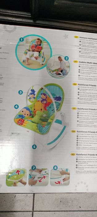 Cadeirinha Esperguiçadeira vibratória fisher price