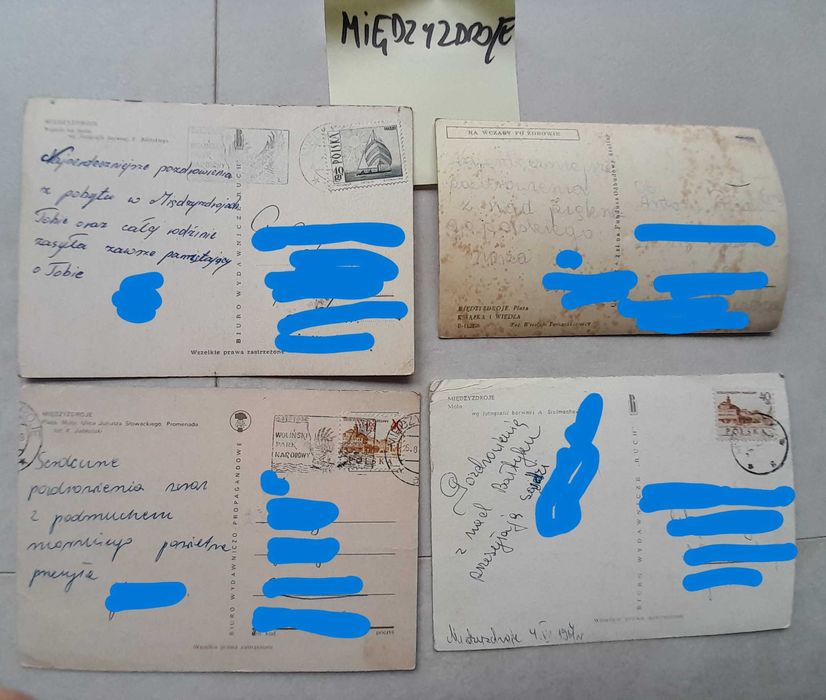 Stare kartki pocztowe pocztówki PRL Bałtyk Łeba Szczecin Międzyzdroje