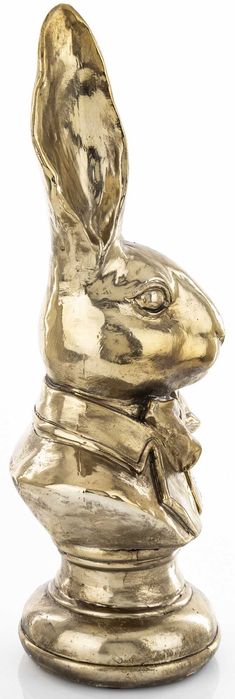 Zając Królik Popiersie złote Piękne! h48cm. 164810