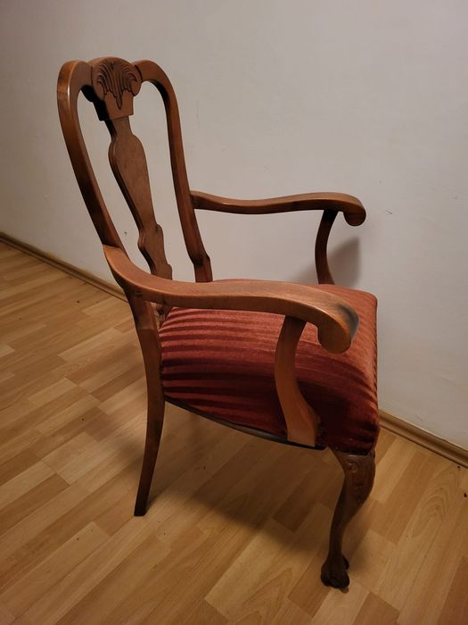 Piękne solidne krzesło antyczne antyk