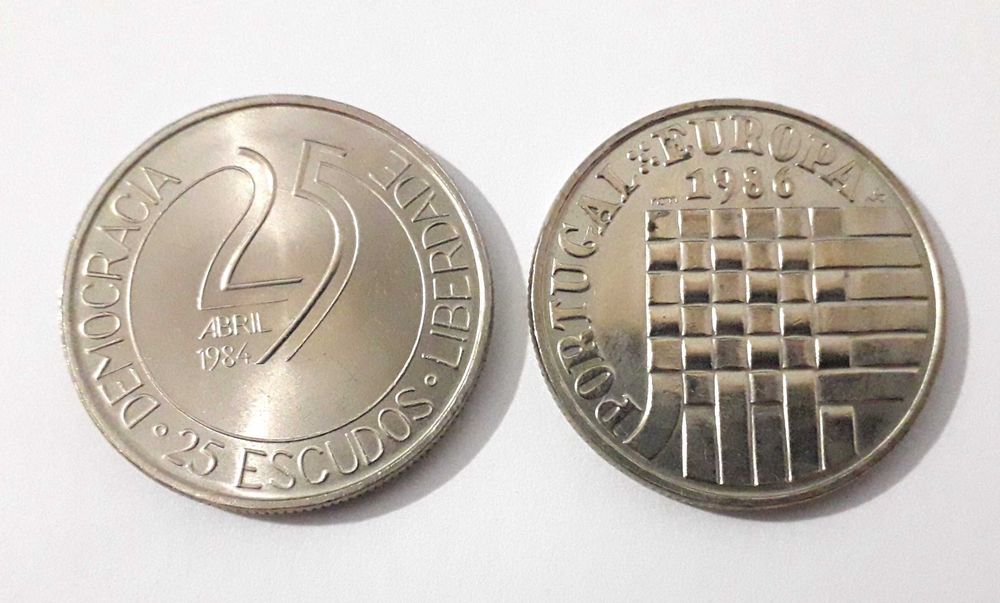 6 Moedas de 25 Escudos Comemorativas