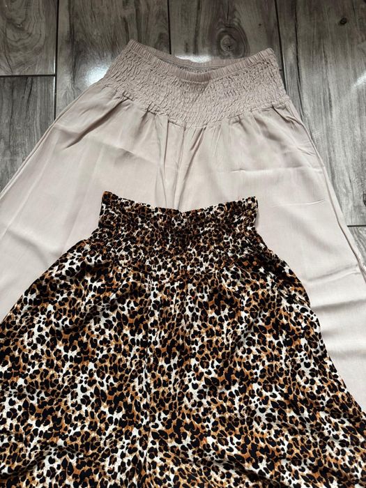 Spodnie kuloty damskie 2 szt L wiskoza