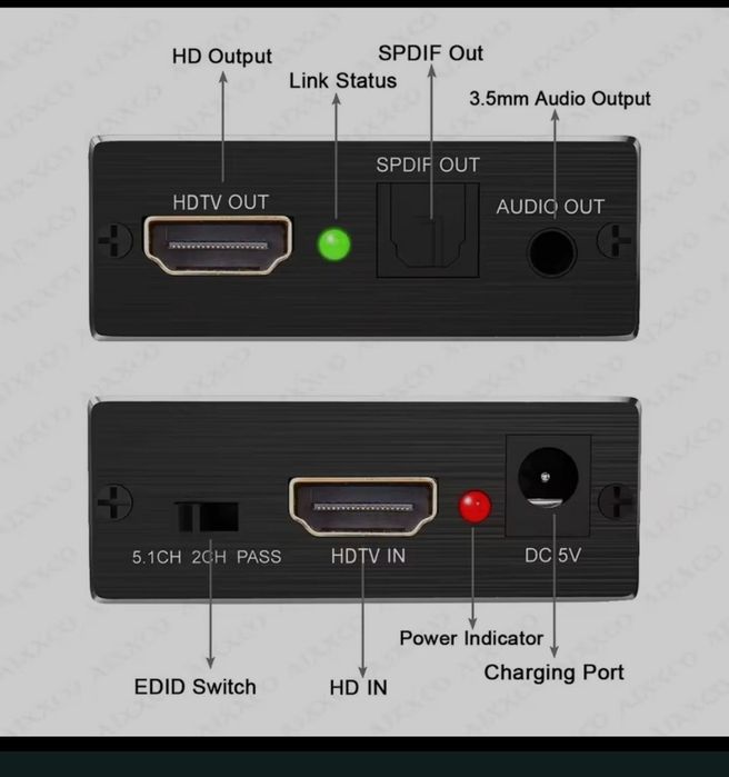 HDMI аудиоэкстрактор 4K x 2K / HDMI → HDMI + 3.5 мм + SPDIF (TOSLINK)