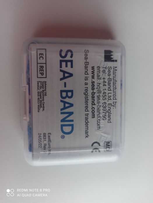 Sea band opaski przeciw mdłościom niebieskie dla dzieci 2 sztuki