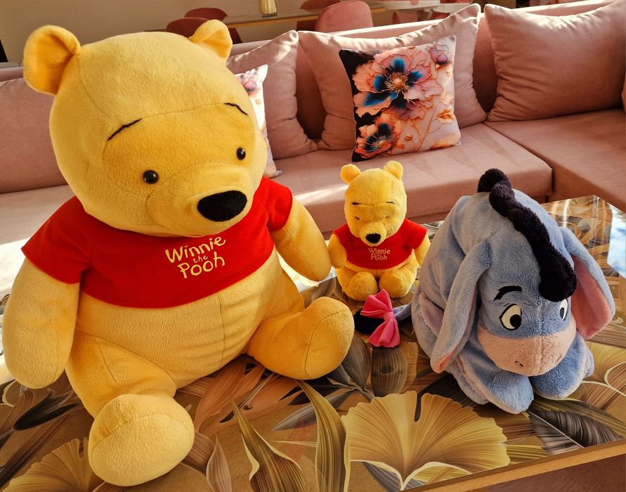 Kubuś Puchatek, gigant pluszak , Kłapouchy- duży zestaw Disney
