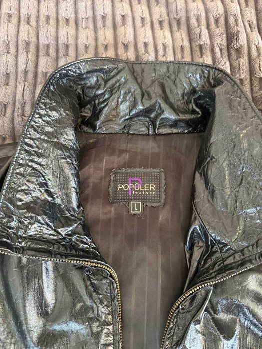 Populer Leather — вінтажна шкіряна куртка Y2K / archive / натуральна шкіра L