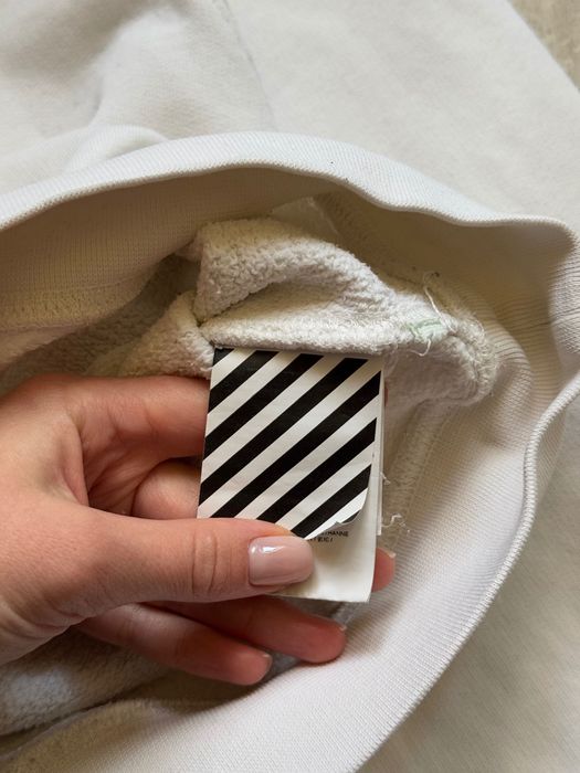 Off White оригінальний жіночий світшот білий кофта худі в новому стані