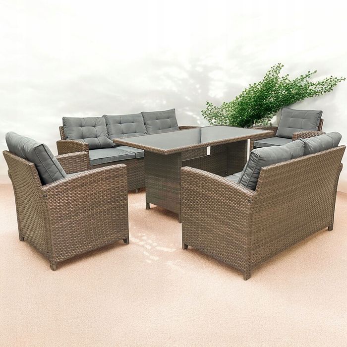 Zestaw Mebli Ogrodowych z Technorattanu SANTIAGO komplet wypoczynkowy