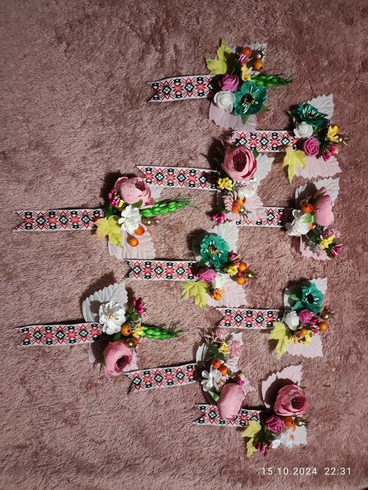 Бутоньерка на свадьбу для гостей или  детей