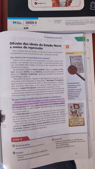Manuais Livro aberto 5 e HGP em acção 6