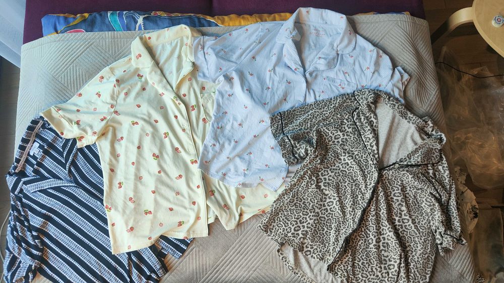Duży zestaw / 5 kompletów piżam / koszulki / dresy / New Balance / Stratovarius / Primark mix