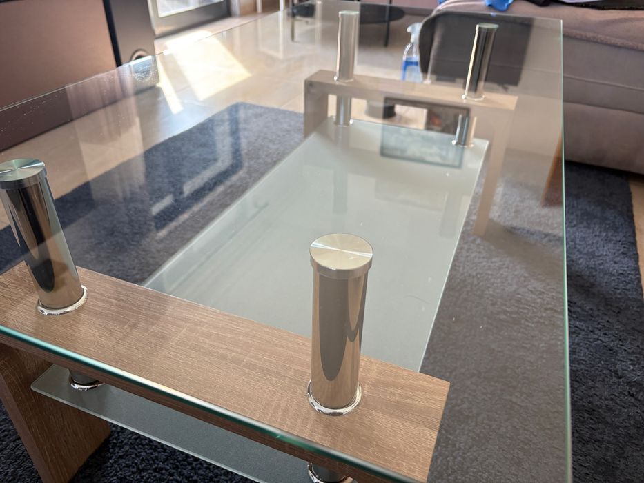 Mesa de Centro Vidro Temperado 110x55 - Nova