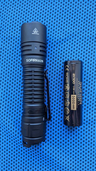 Ліхтарик тактичний Sofirn SC28 діод XHP50B 5700-6000k акб 21700