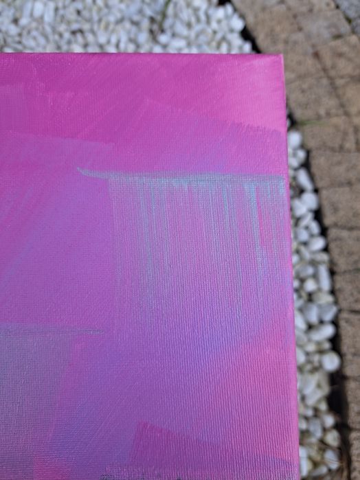 "Modern Magenta Echoes" – Unikalna Abstrakcja 18x24 cm. Unikat