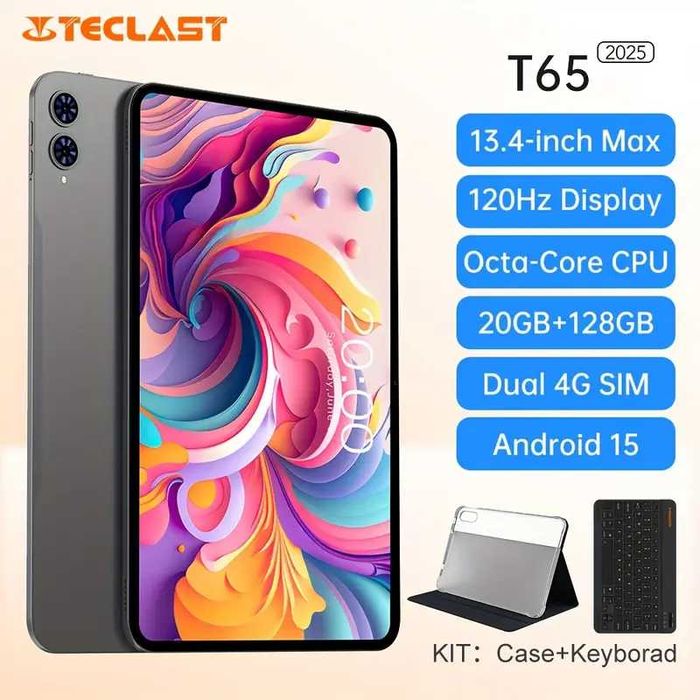 Планшет Teclast T65 20/128 120 Hz Dual SIM в комплекте аксессуары