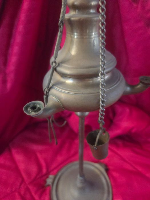 Antiga lamparina de azeite 40cm