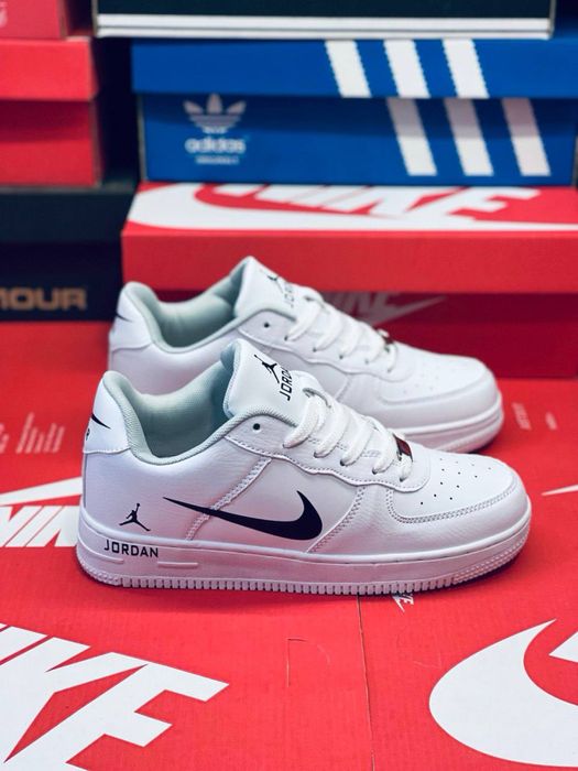 Nike Air Force Af1 белые кроссовки натуральная кожа красовки найк