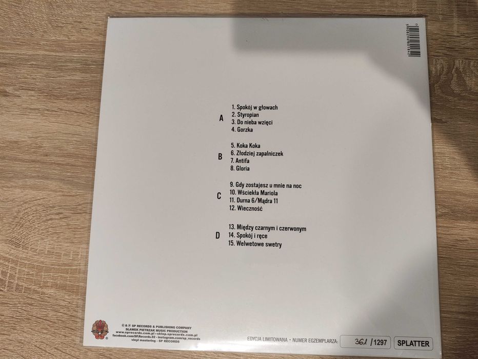 Pidżama Porno - Styropian [2LP] Clear Black Vinyl limitowana autografy