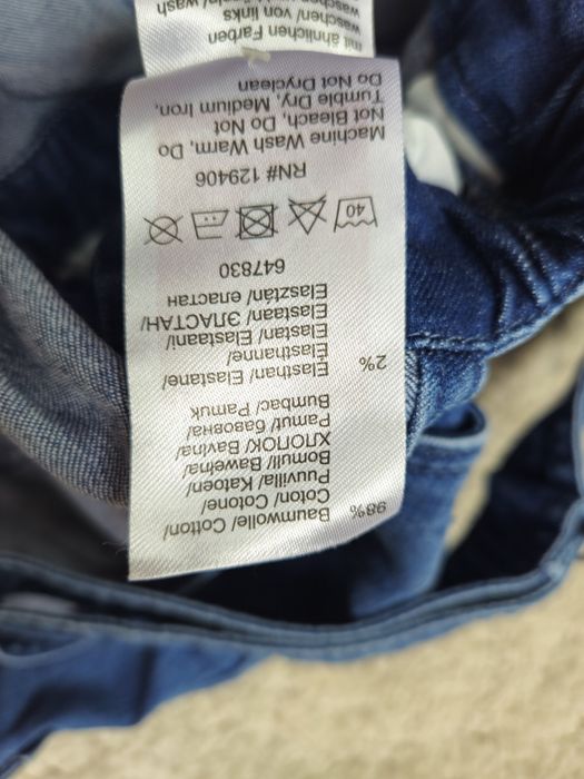 Ciążowe ogrodniczki jeansowe bpc bonprix mama szorty bermudy denim 36 / S