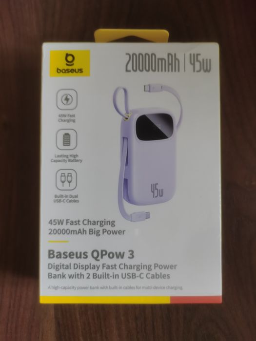 Павербанк Оригінал Портативний акумулятор Baseus QPow 3