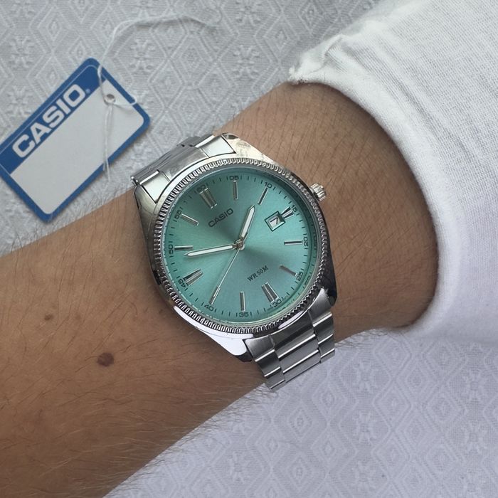 Годинник Casio MTP-1302 steel turquoise з Упакуванням