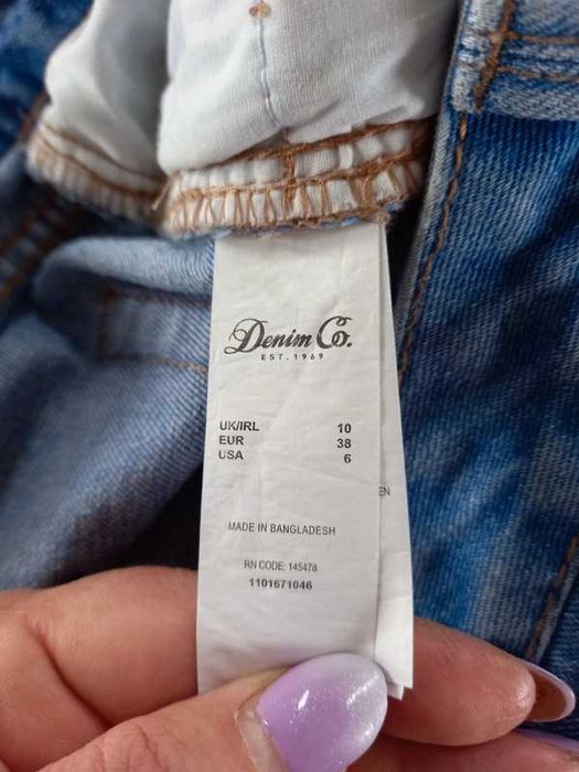 Denim Co. spodenki z wysokim stanem 36/38