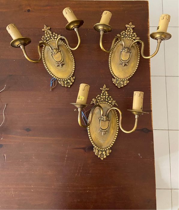 Luminarias em latão em optimo estado