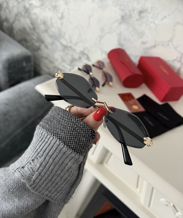 Солнцезащитные очки cartier полный комплект ромб