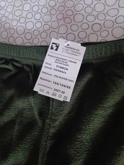 Kalesony zimowe polar khaki 184 Trawena