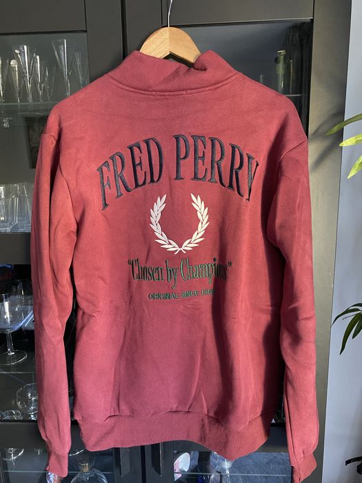 Sweat fred perry vermelha ziper