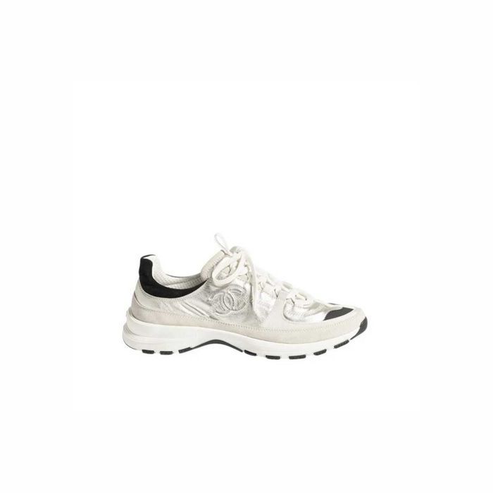 Кросівки Trainers Sneakers Laminated Calfskin Suede Light Gold Gray/Bl
