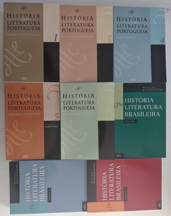 História da Literatura Portuguesa e História da Literatura Brasileira - livros avulso