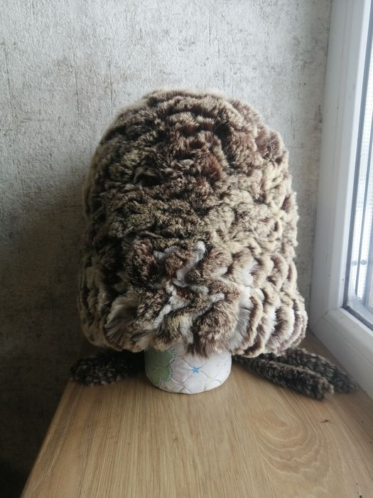 Шапка зимова шиншила хутро